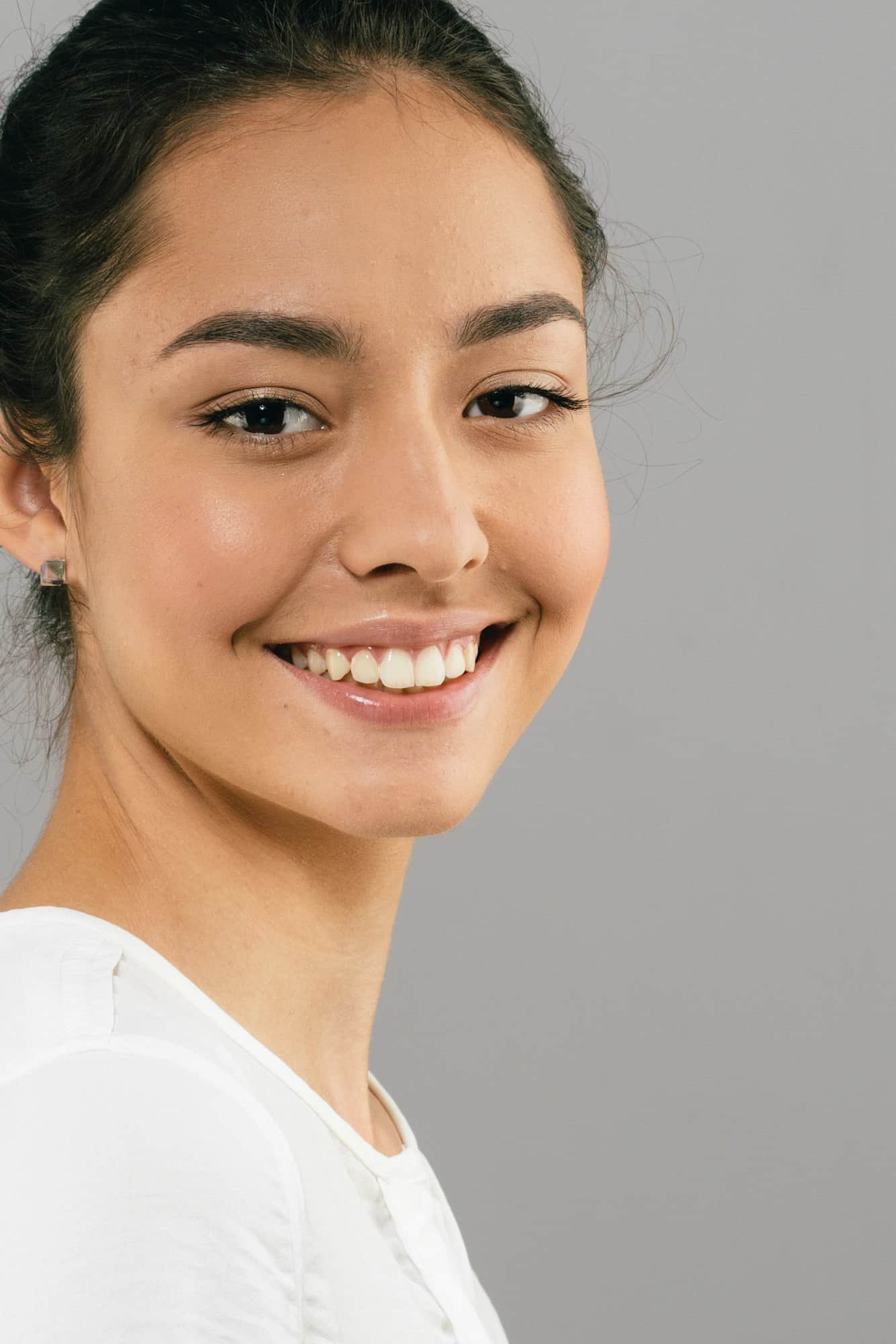 teeth smile woman beautiful skin face